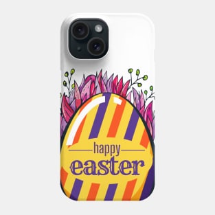 Happy Easter Day. Yellow Easter Egg Phone Case