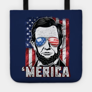 4th of July Merica Abraham Lincoln Tote