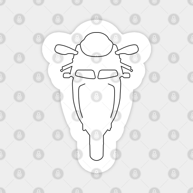 Ducati 916 outline graphic (black) Magnet by soitwouldseem