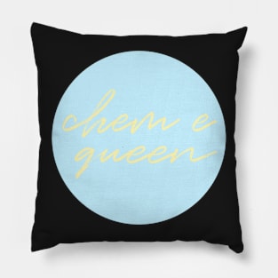 chem e queen blue & yellow Pillow