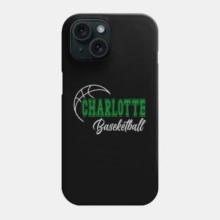 Classic Name Charlotte Vintage Styles Green Basketball Phone Case