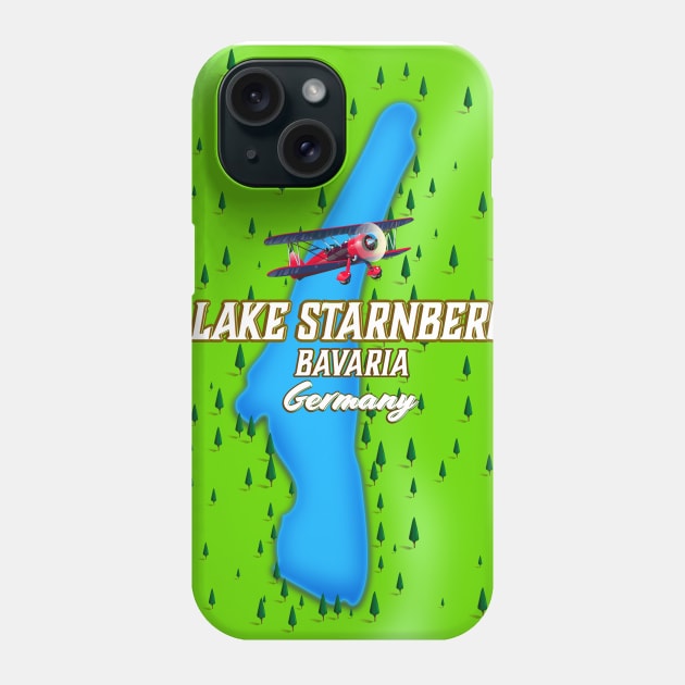 lake starnberg Map Phone Case by nickemporium1