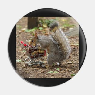 squirrel with shopping cart 6 Pin