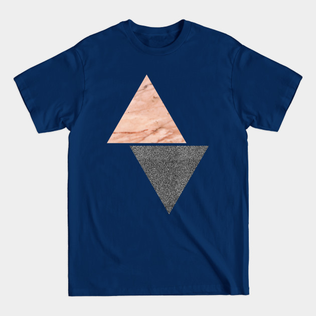 Discover Pink marble and gun metal glitter - Marble - T-Shirt