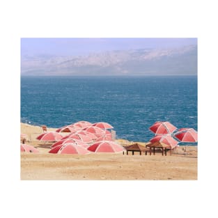 Israel, Dead Sea, Beach Umbrellas T-Shirt