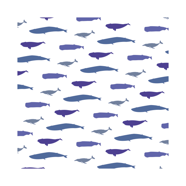 whale blue pattern by marbotz