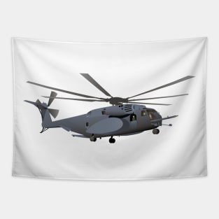 Military MH-53 Helicopter Tapestry