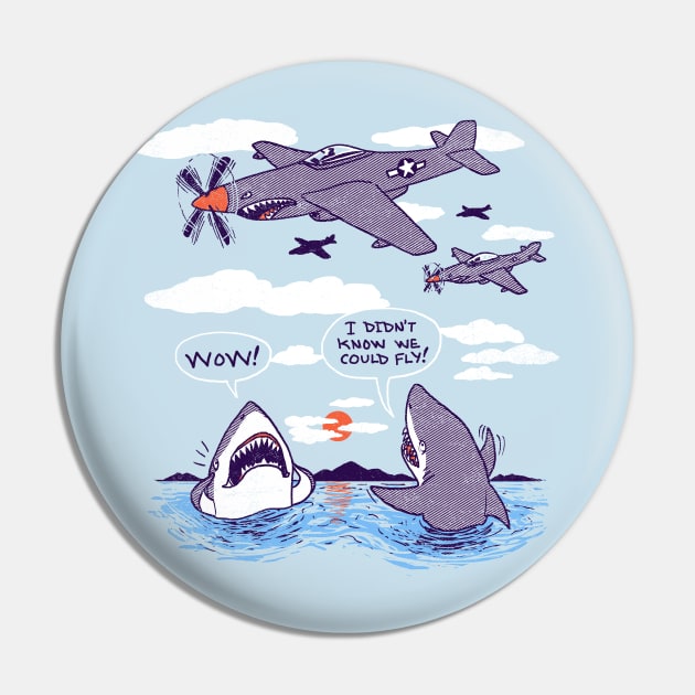 Flying Sharks Pin by Hillary White Rabbit