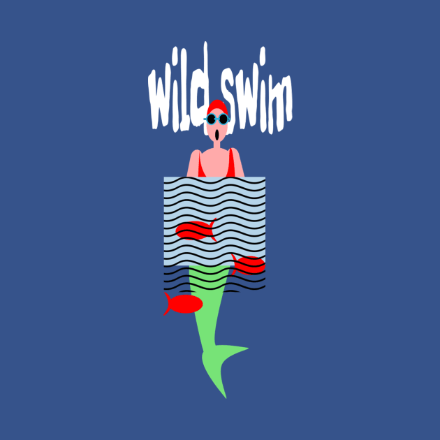 Wild Swimmers, mermaid pattern. by krisevansart