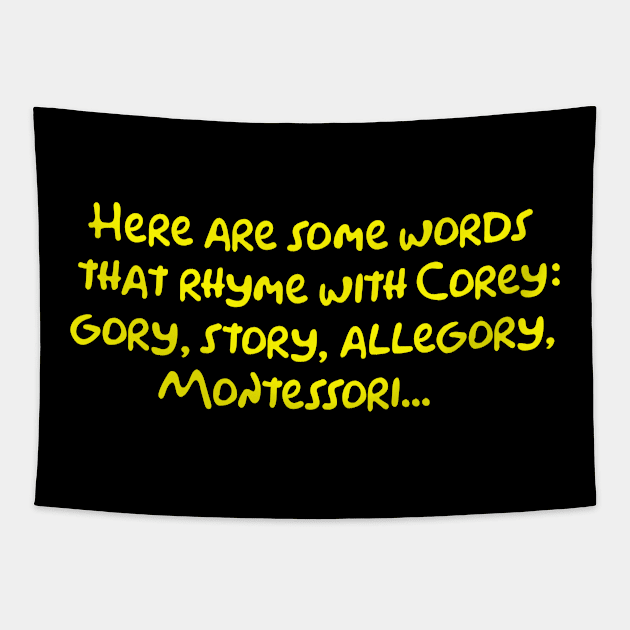 The Corey Hotline Tapestry by Carl Cordes