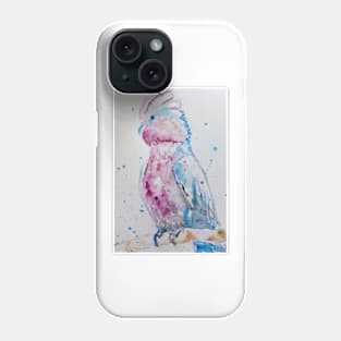 Pink Galah Watercolor Painting Phone Case