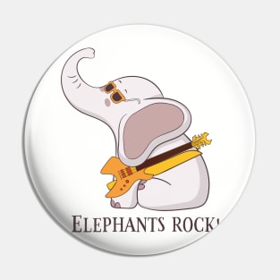 Elephants Rock, Funny Cute Elephant Pin