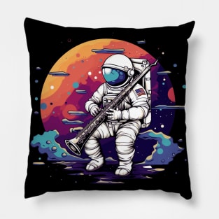 Cute Astronaut Bassoon Band Player Bassoonist Pillow