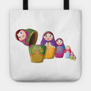 Wooden Russian Dolls Tote