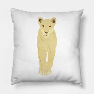 Lioness Walking in the Sand Pillow
