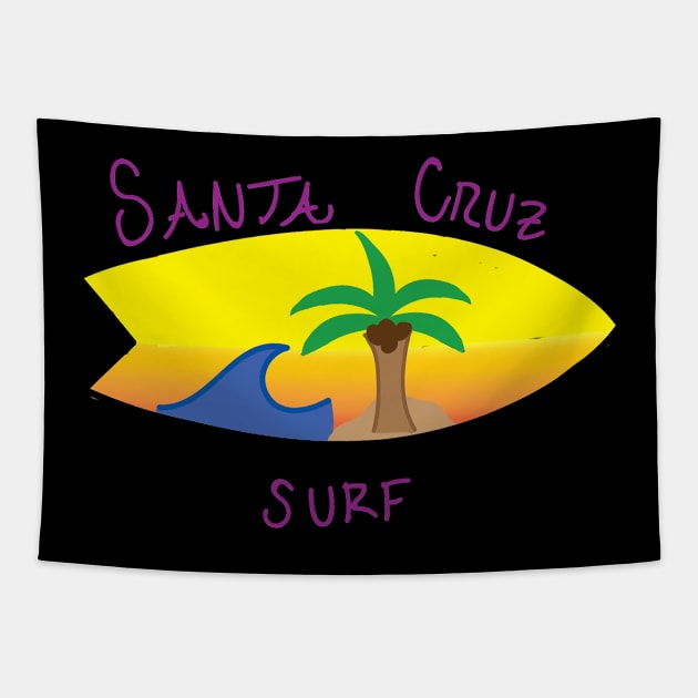 Santa Cruz Surf Tapestry by daniela12