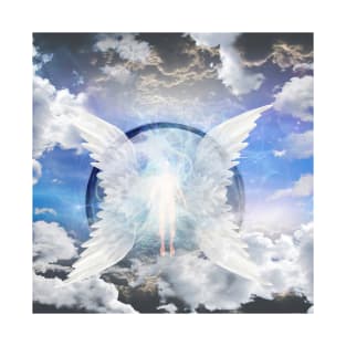 Human soul between angel wings T-Shirt