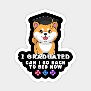 Happy Shiba Inu Graduation Magnet