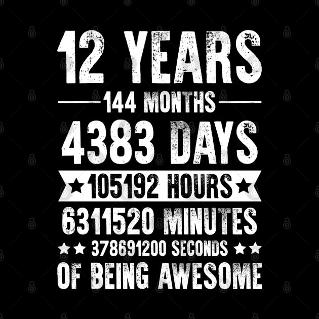 12 Years 144 Months Of Being Awesome Birthday by busines_night