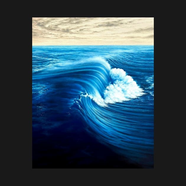 Majestic ocean waves painting by LukjanovArt