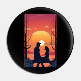 Love's Last Glow : A Sunset Affect Pin