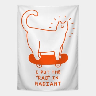 Radiantly Rad Cat Tapestry