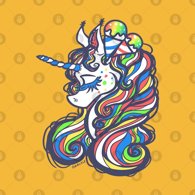 Snowcone Unicorn by Jan Grackle