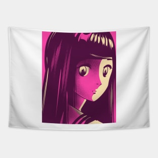 Shy Anime Girl Tapestry