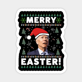 Funny Joe Biden Merry Easter Ugly Christmas Magnet