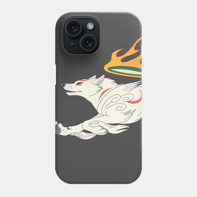 Ookami Amaterasu Phone Case by FlannMoriath