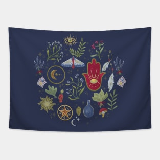 Witchy Gothcore Pattern Tapestry