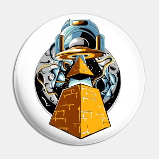 UFO Pyramid Mascot Pin