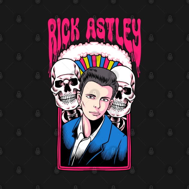 Rick Astley and Two Skulls by margueritesauvages