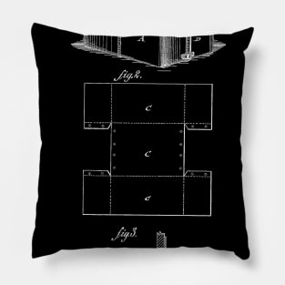 Leather Case Vintage Patent Hand Drawing Pillow