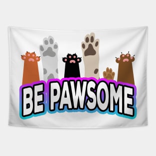 Be Pawsome Paws Tapestry