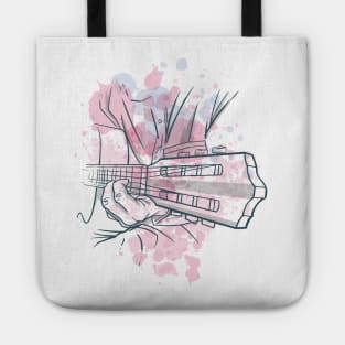 GUITAR PLAYING WATERCOLOR cool design for music Tote