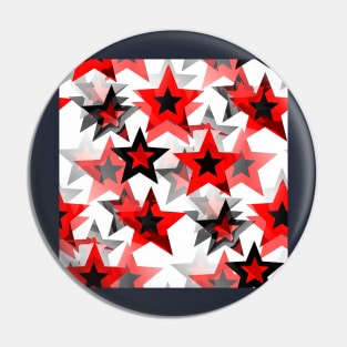 Festive red stars Pin