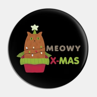 meowy christmas Pin