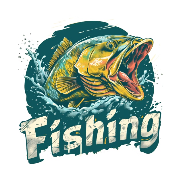 Fishing t-shirt by GreenMary Design