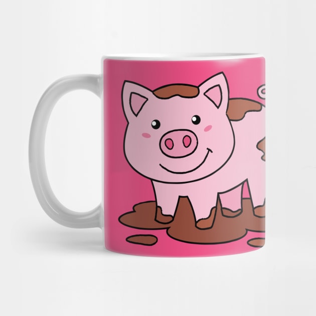 Ceramic Travel Cup: Pretty Pink Pig