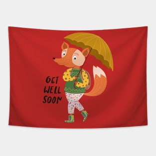 get well soon fox Tapestry