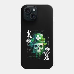 Patricks Day Poker Apparel Lucky Green Skull Phone Case