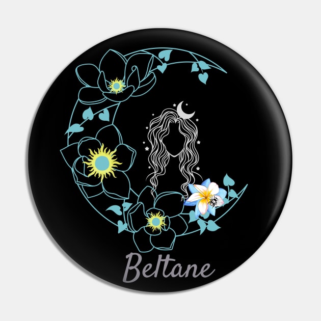 Blessings of Beltane Moon Pin by AtHomeNinjaKeisha