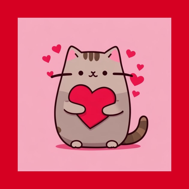Cute cat pu-sheen by Love of animals
