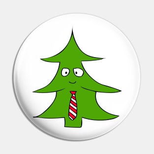 Christmas Tree Wearing A Tie Pin