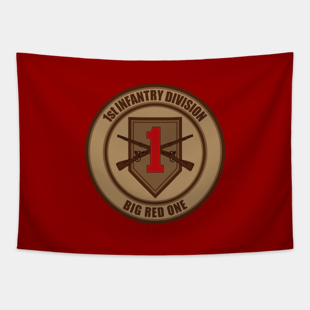 1st Infantry Division Patch (desert subdued) Tapestry by TCP