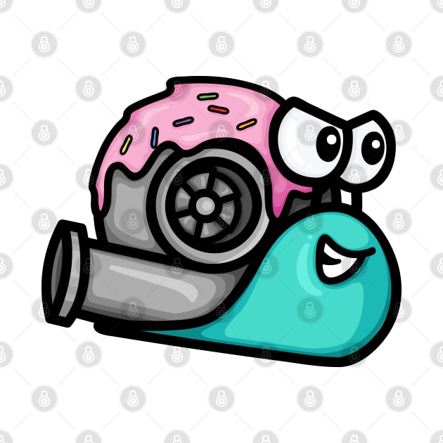 Turbo Snail - Blue and Pink Donut by hoddynoddy