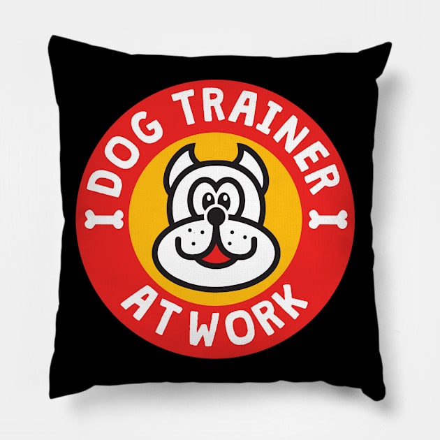 Dog Trainer At Work Pillow by jazzworldquest