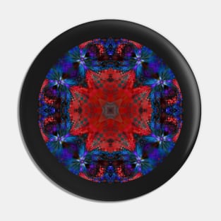 Red mosaic Pin