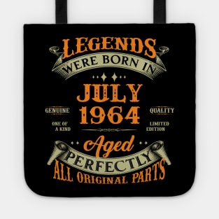 59th Birthday Gift Legends Born In July 1964 59 Years Old Tote